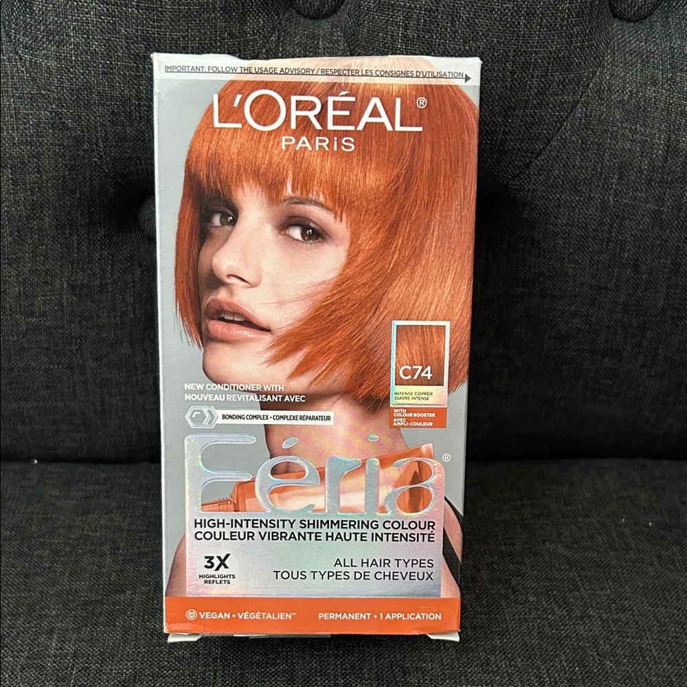 NEW 🆕 L'Oreal Paris Feria C74 Intense Copper Hair Color